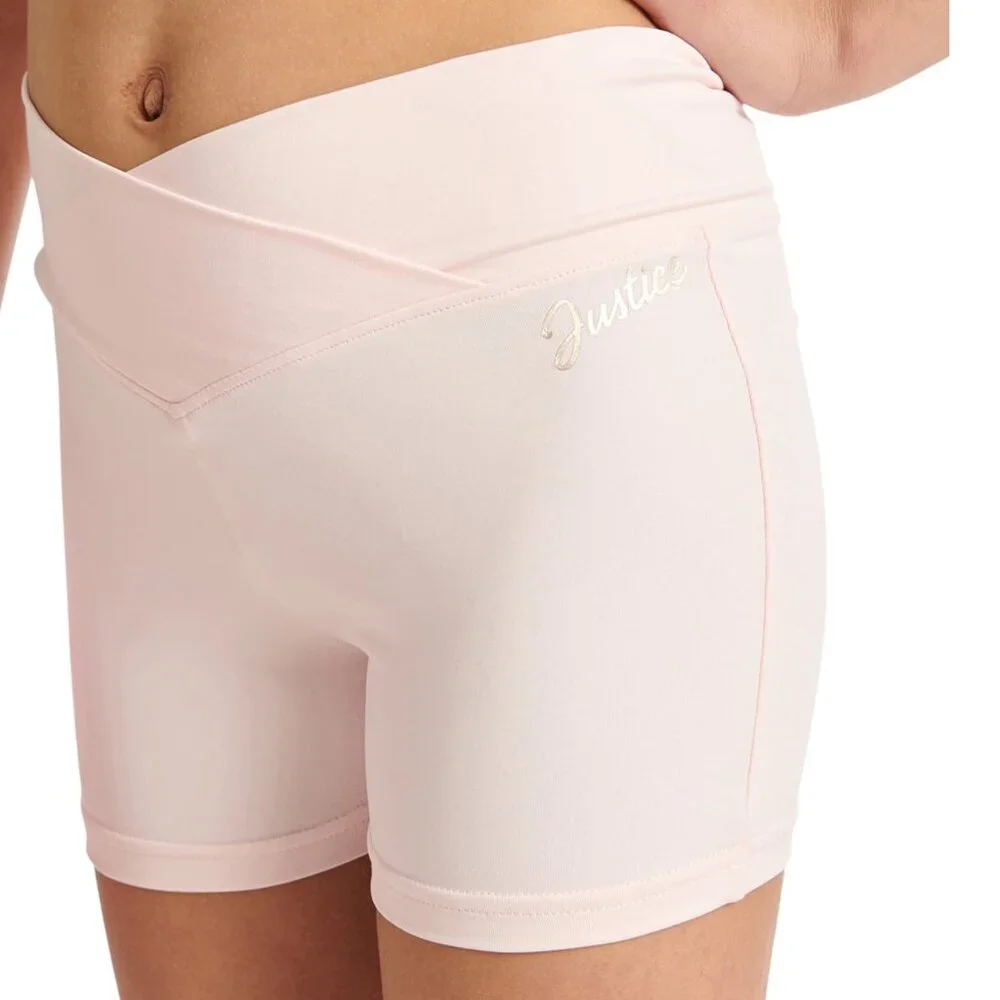 Justice Pink Dance Gymnastics Athletic Shorts GIRLS SIZE M 10 NEW
